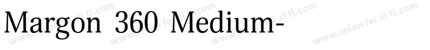 Margon 360 Medium字体转换